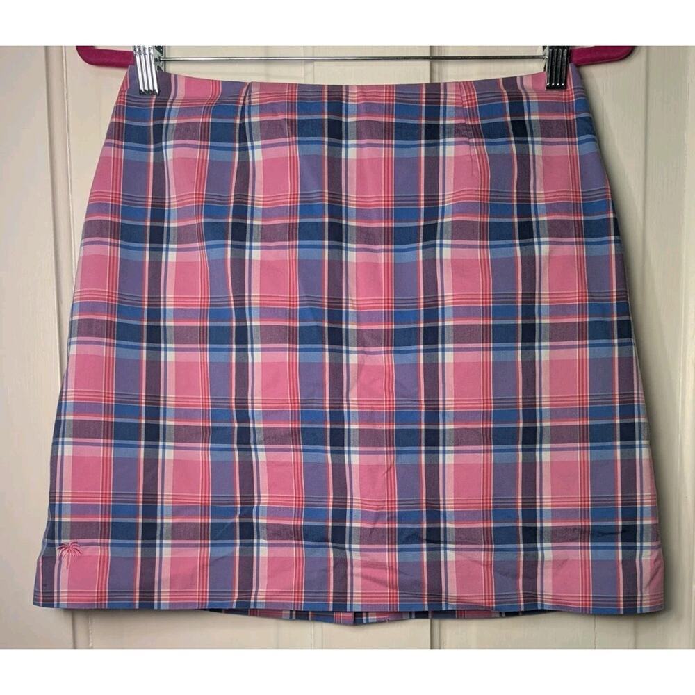 Lilly Pulitzer Plaid A Line Preppy Skirt Designer Size 4 Women's (848)